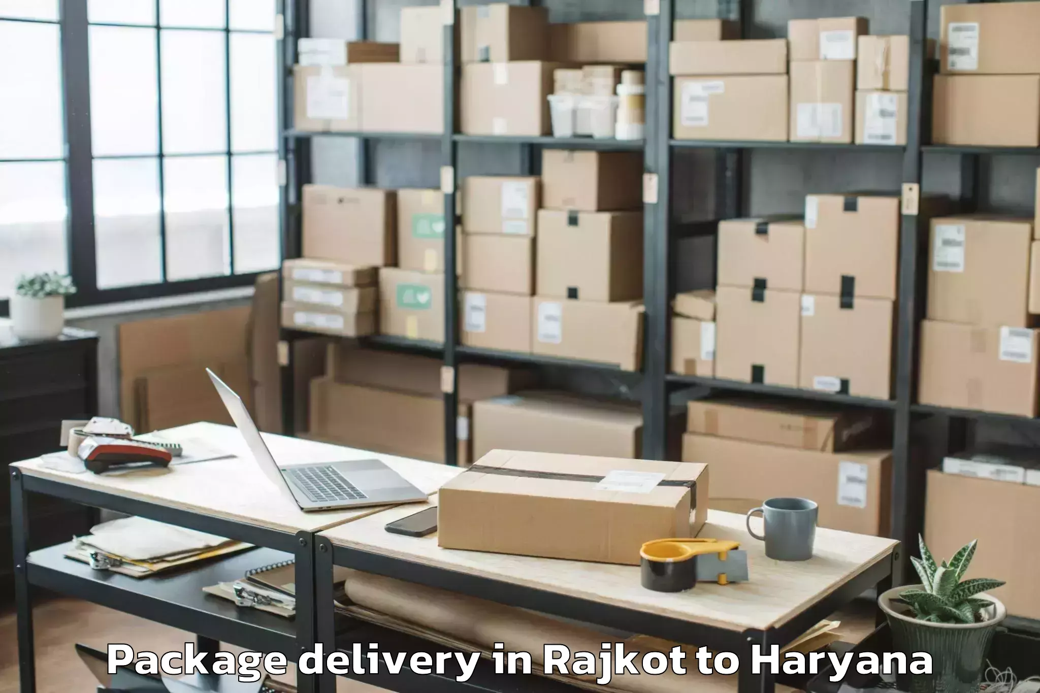 Professional Rajkot to Hissar Airport Hss Package Delivery